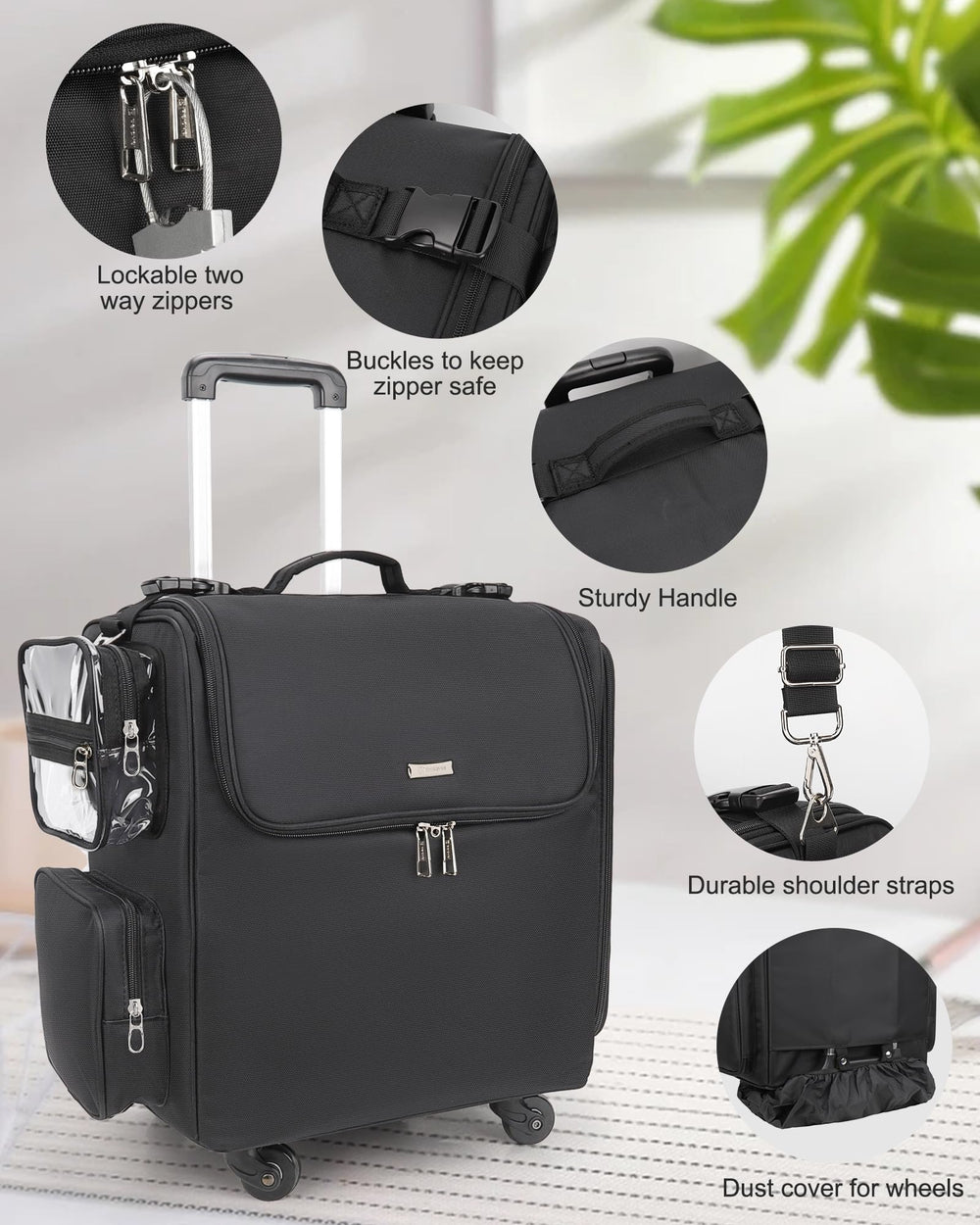 Relavel double-zip locking system adds security for valuables while commuting.