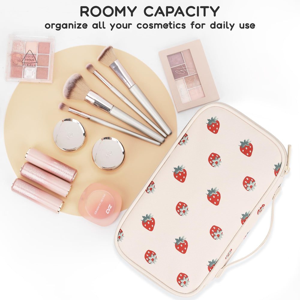 Relavel makeup bag durable scratch-resistant fabric resists daily wear