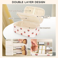 Relavel makeup bag separate compartments keep items neat during travel