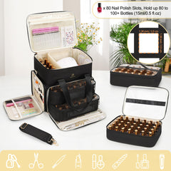 Relavel nail polish organizer removable bags for flexible layout