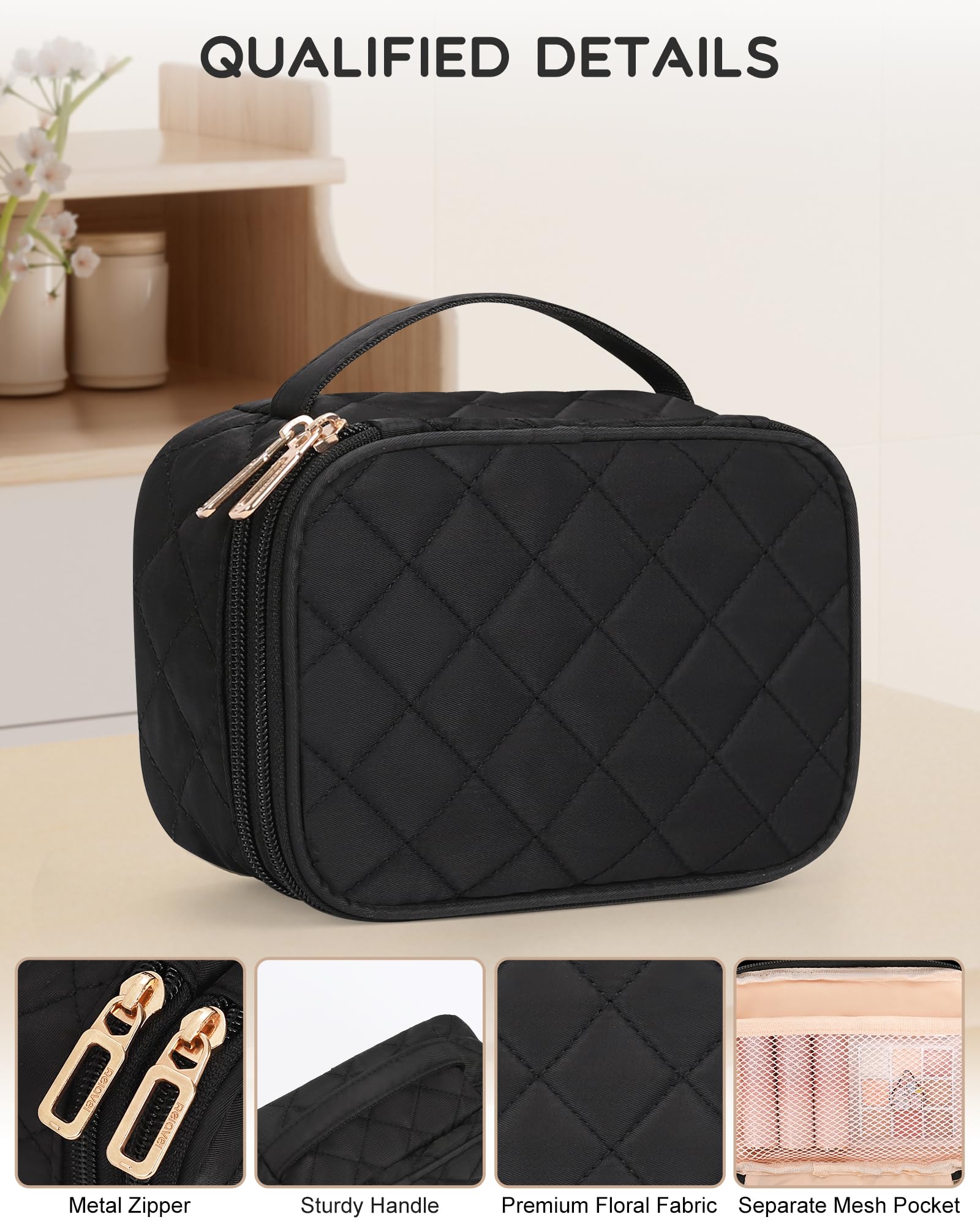 Relavel small makeup bag durable material for daily travel