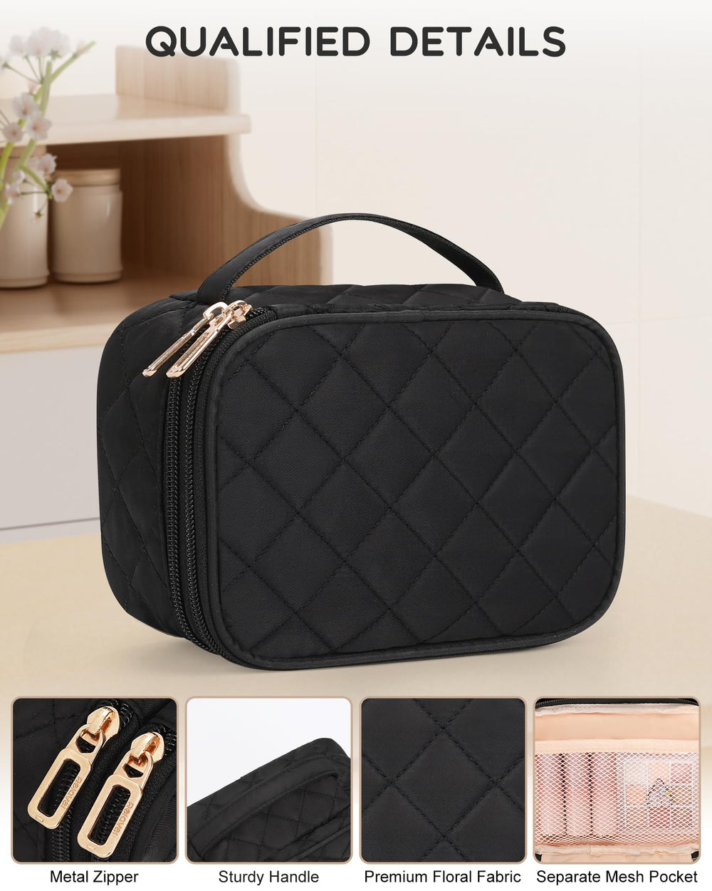 Relavel small makeup bag durable material for daily travel