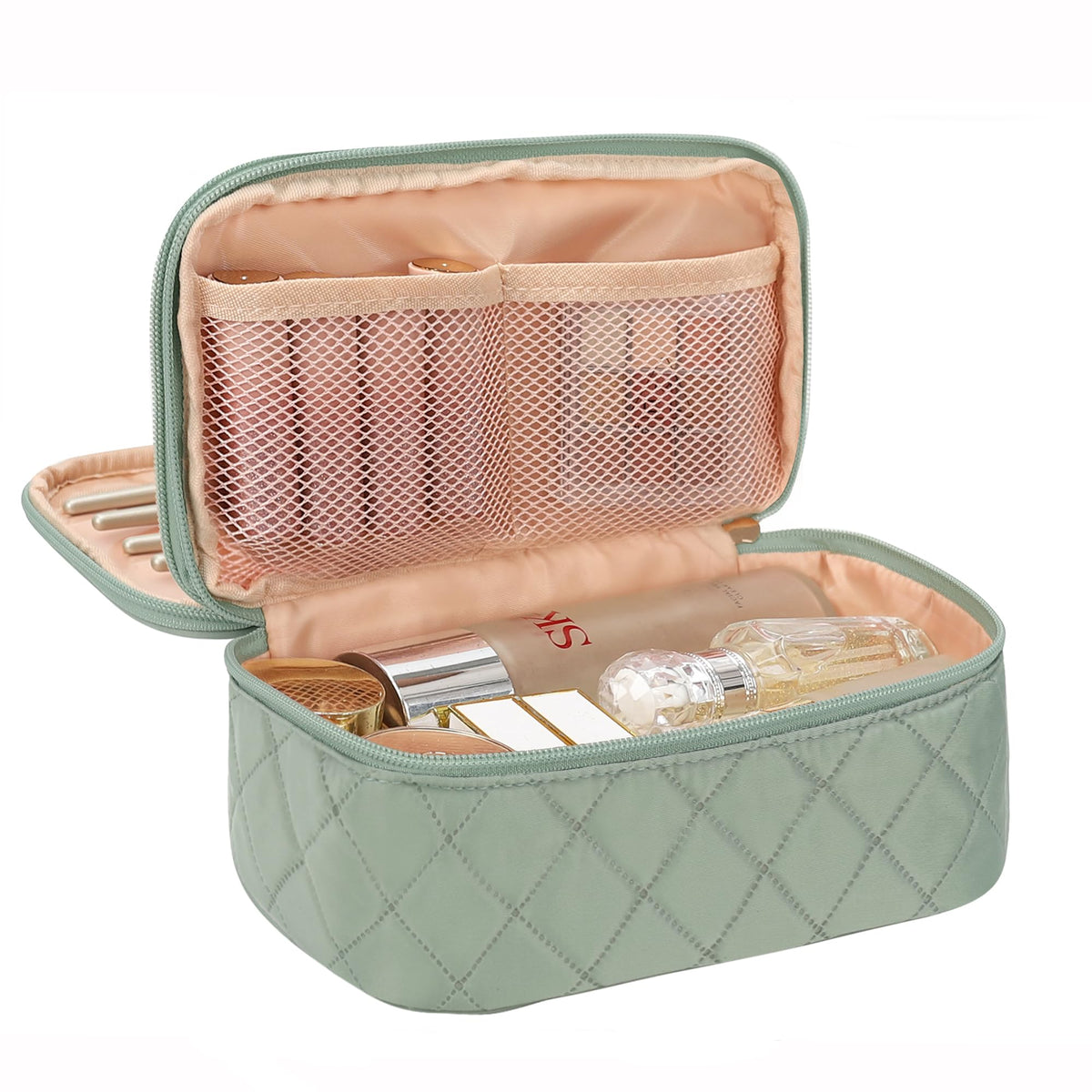 Relavel small makeup bag main compartment open for easy access to essentials on the go