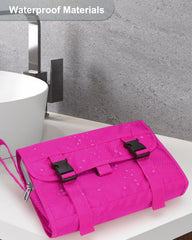 Relavel toiletry bag folded compact highlights space-saving design for carry-on packing