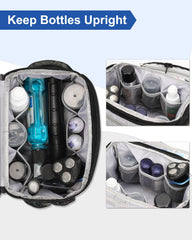 Relavel front-pocket with PVC lining keeps items visible for quick access.