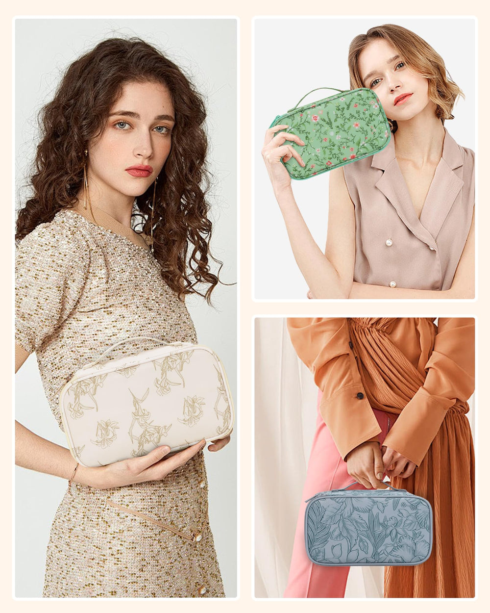Relavel travel makeup bag is portable and easy to carry.
