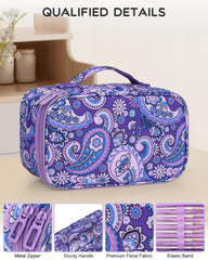 Relavel travel makeup bag side pocket designed for compact cosmetics storage.