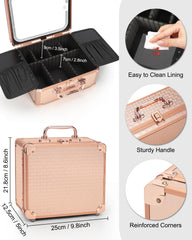 Relavel travel case with customizable storage keeps cosmetics organized during trips