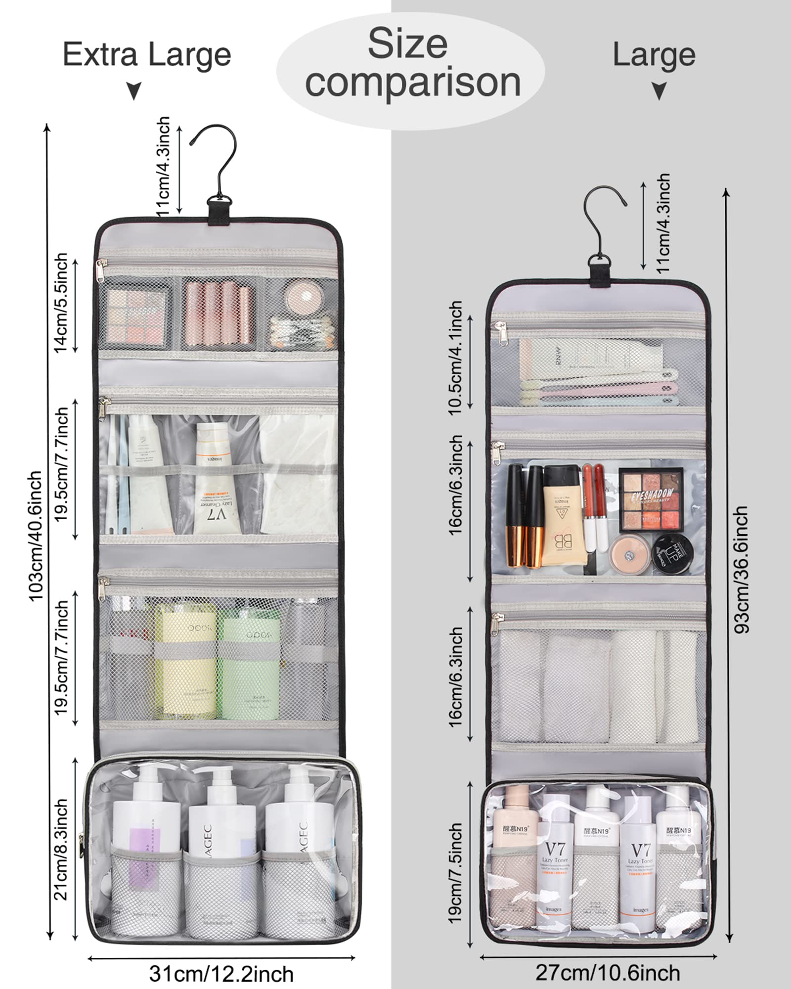 Relavel bag folded size saves luggage space for organized packing.