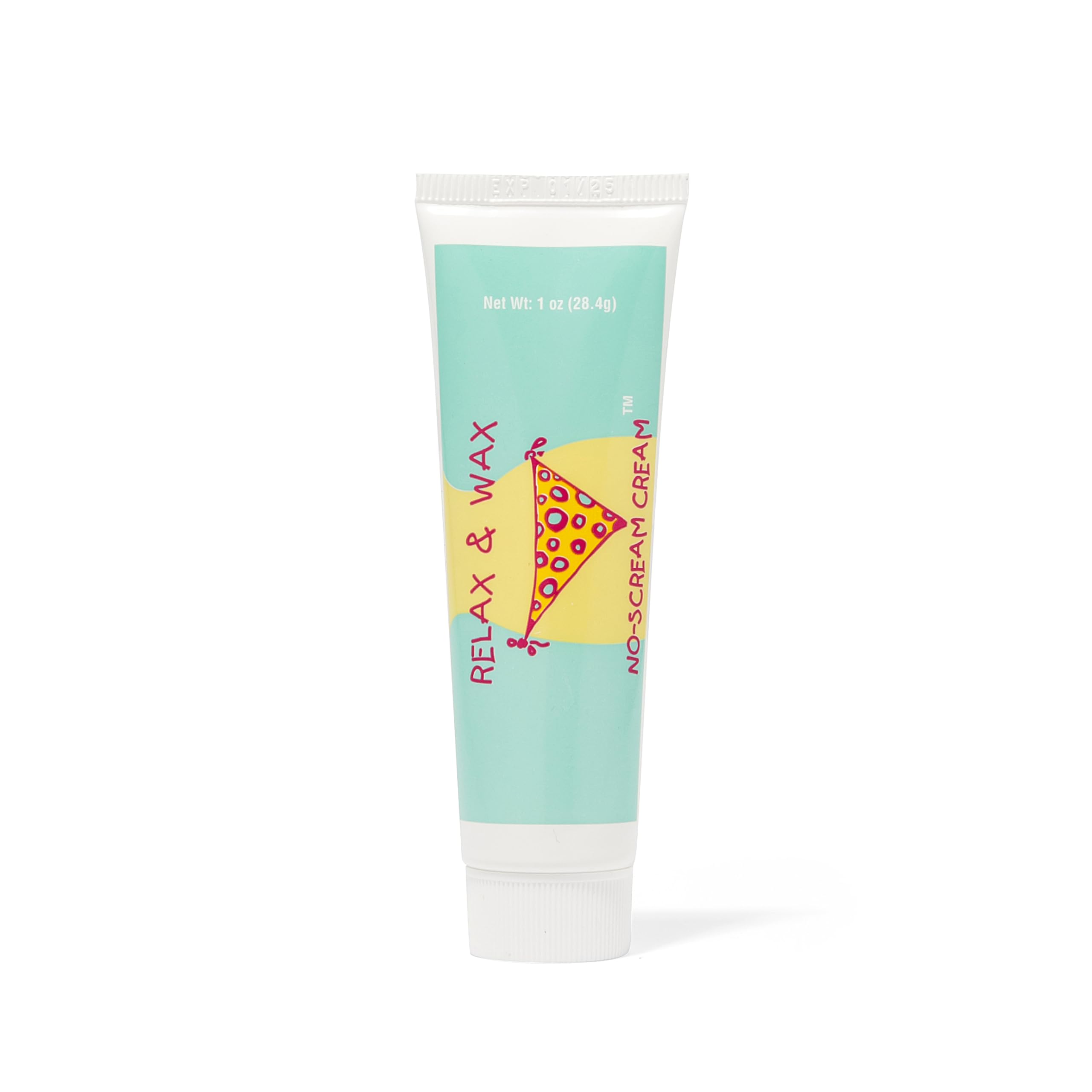 Relax and Wax No Scream Cream 1oz tube shown for pre-wax numbing.