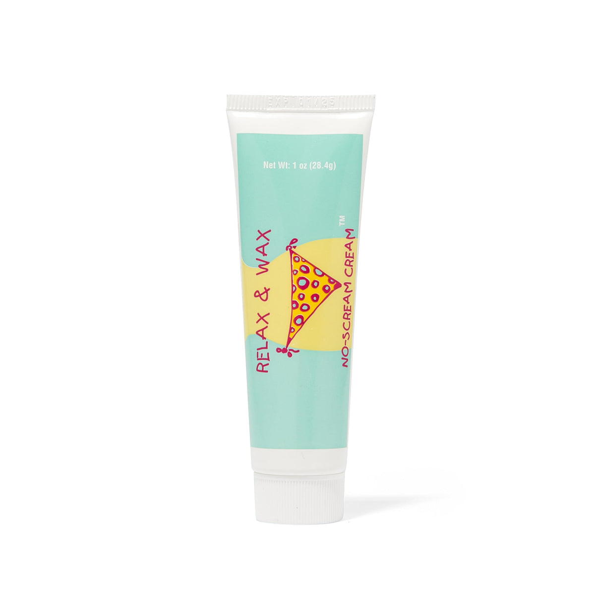 Relax and Wax No Scream Cream 1oz tube shown for pre-wax numbing.