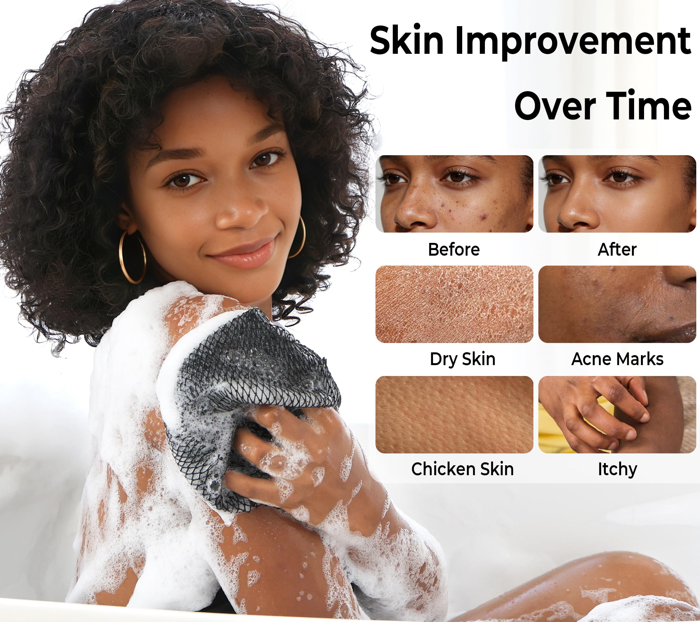 Esponja de baño RelaxScene, limpieza corporal suave y eficaz
