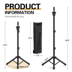 Relx wig head stand 360-degree rotation allows quick access.