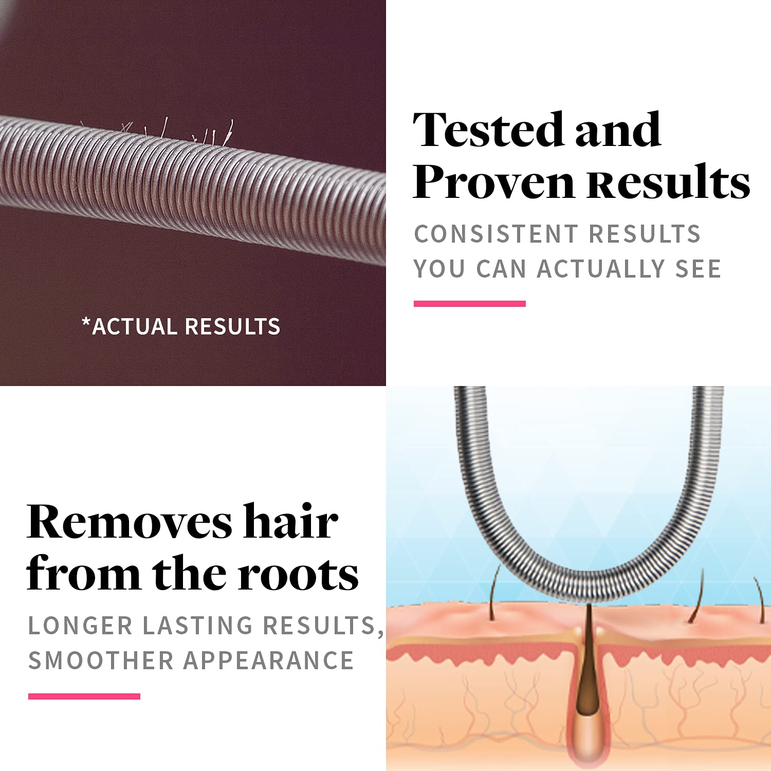R.E.M Spring facial hair remover chin action for quick, controlled touchups.