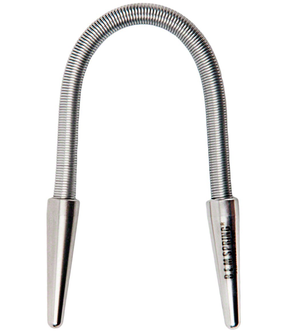 R.E.M Spring original design patent package close-up, premium stainless steel construction for lasting use.