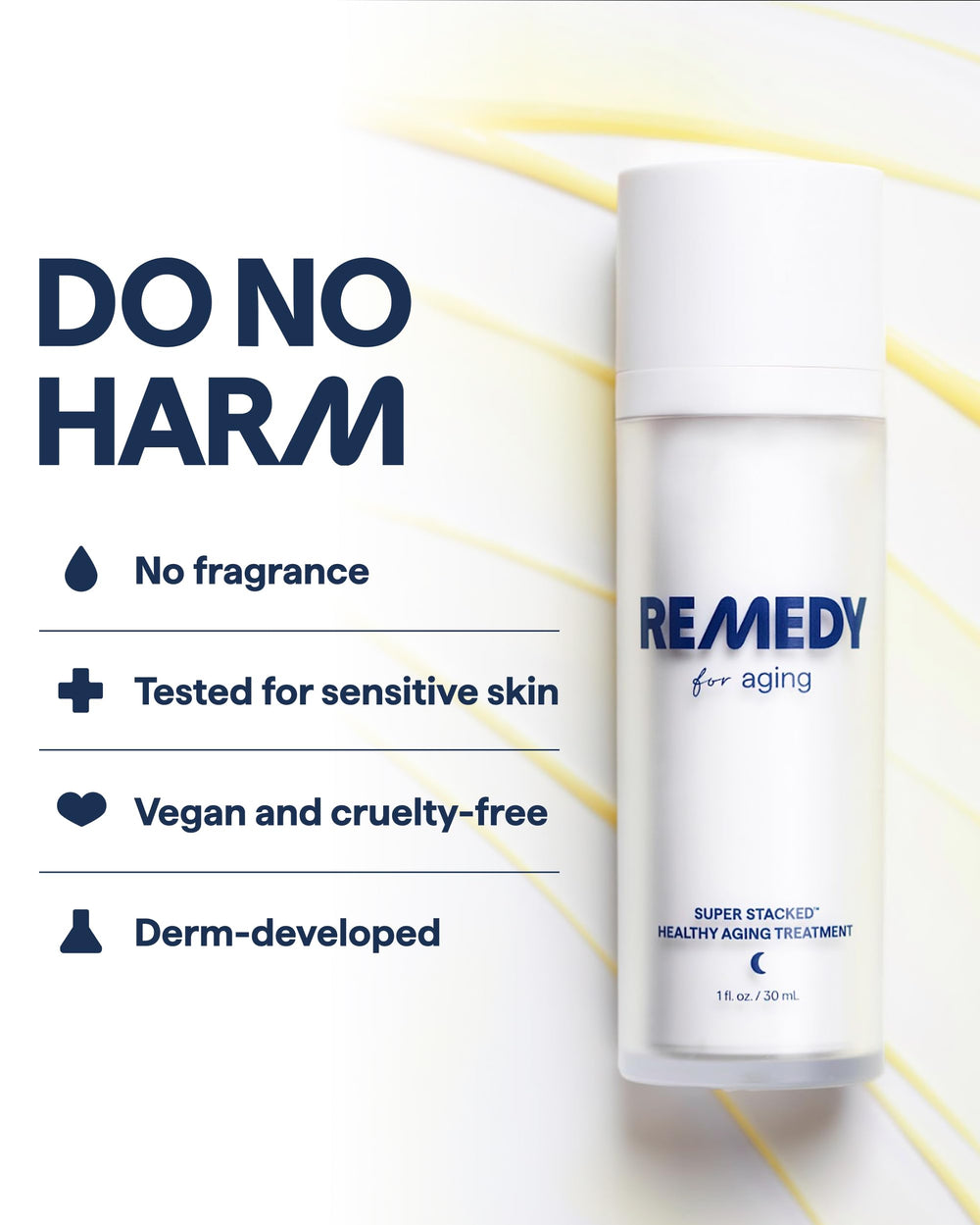 Remedy Science night routine with fragrance-free, vegan formulation suited for sensitive skin