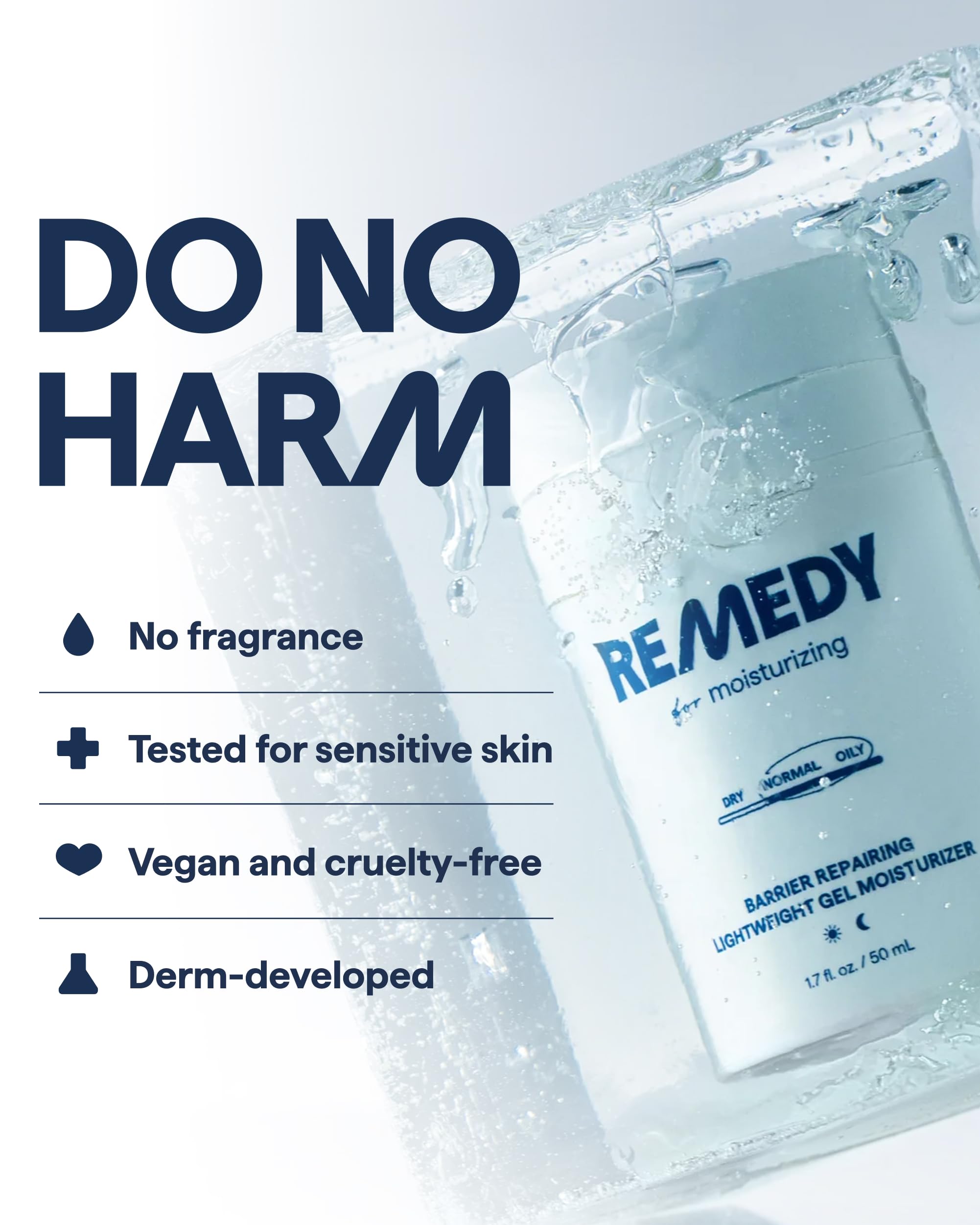 Remedy for Light Moisture packaging box highlights vegan and cruelty-free formula