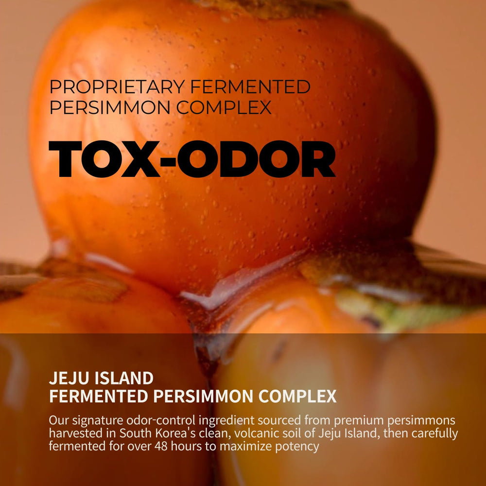 Rememberin Persimmon Body Wash walnut shell exfoliation visible for removing impurities.