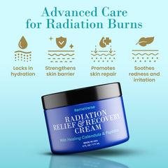 RemeVerse Radiation Cream unscented bottle on table for irritation-prone skin.