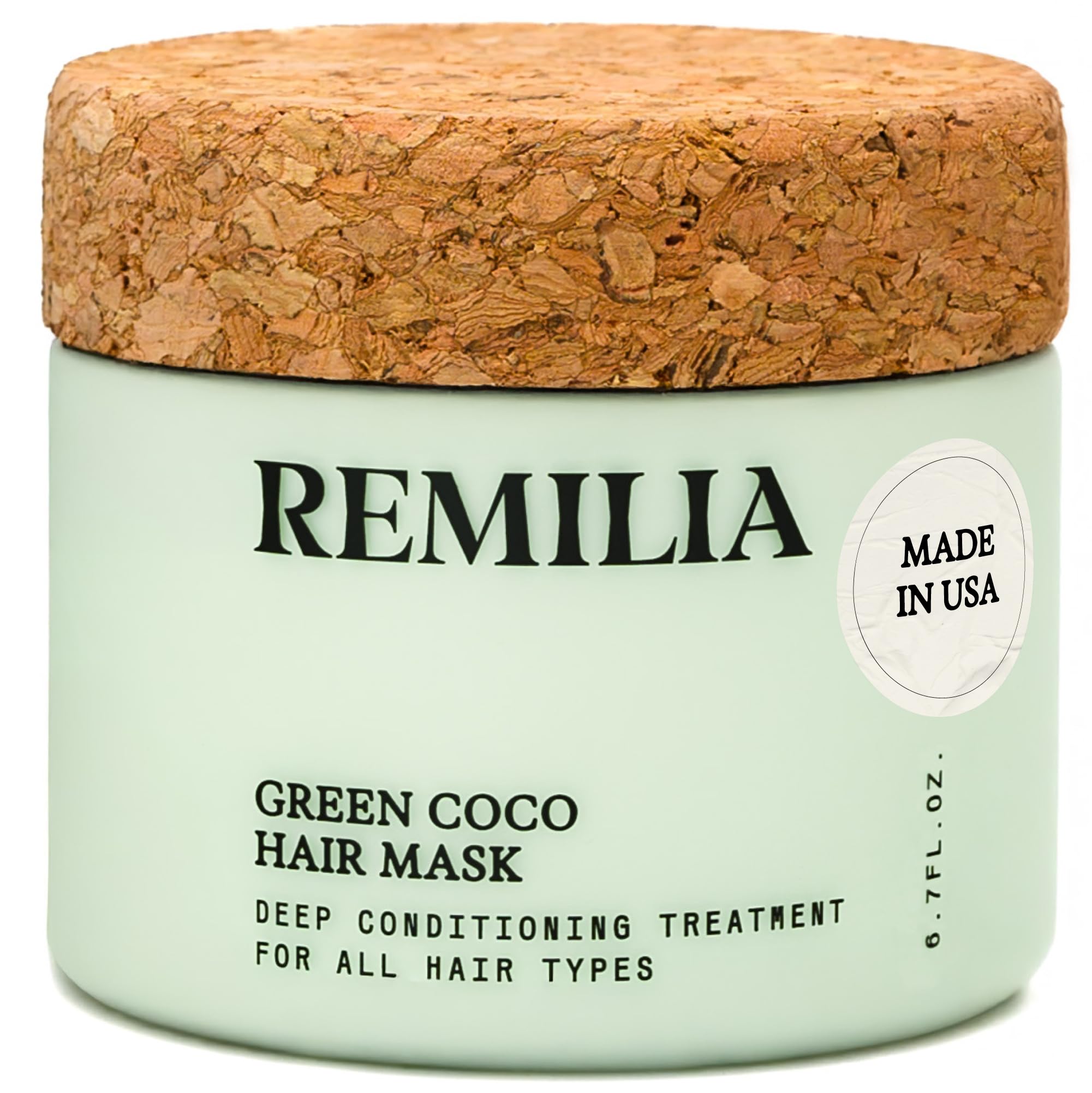 Remilia Hair Mask on damaged hair during application for instant shine potential.