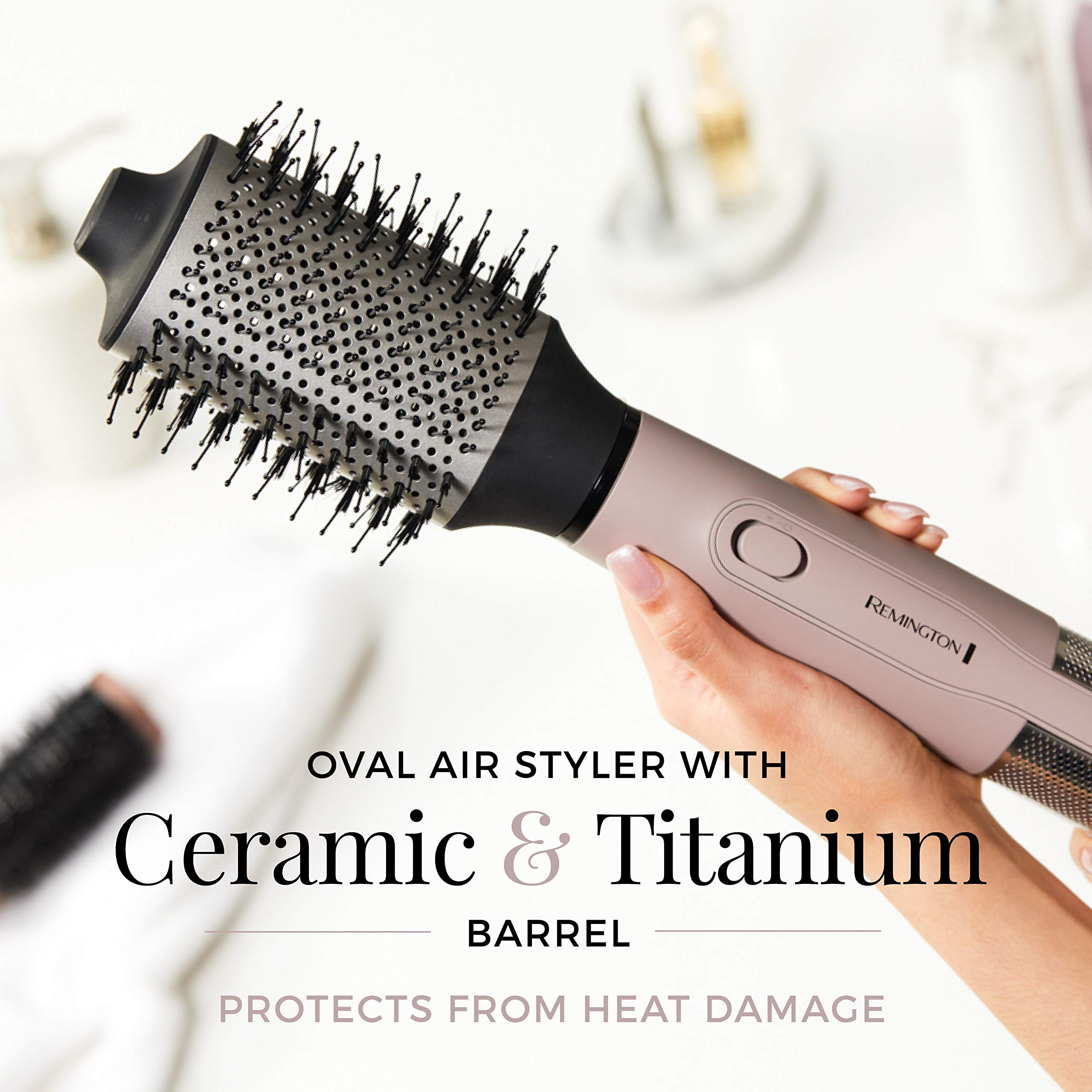 Remington Pro Wet2Style dual heat and speed controls in use.