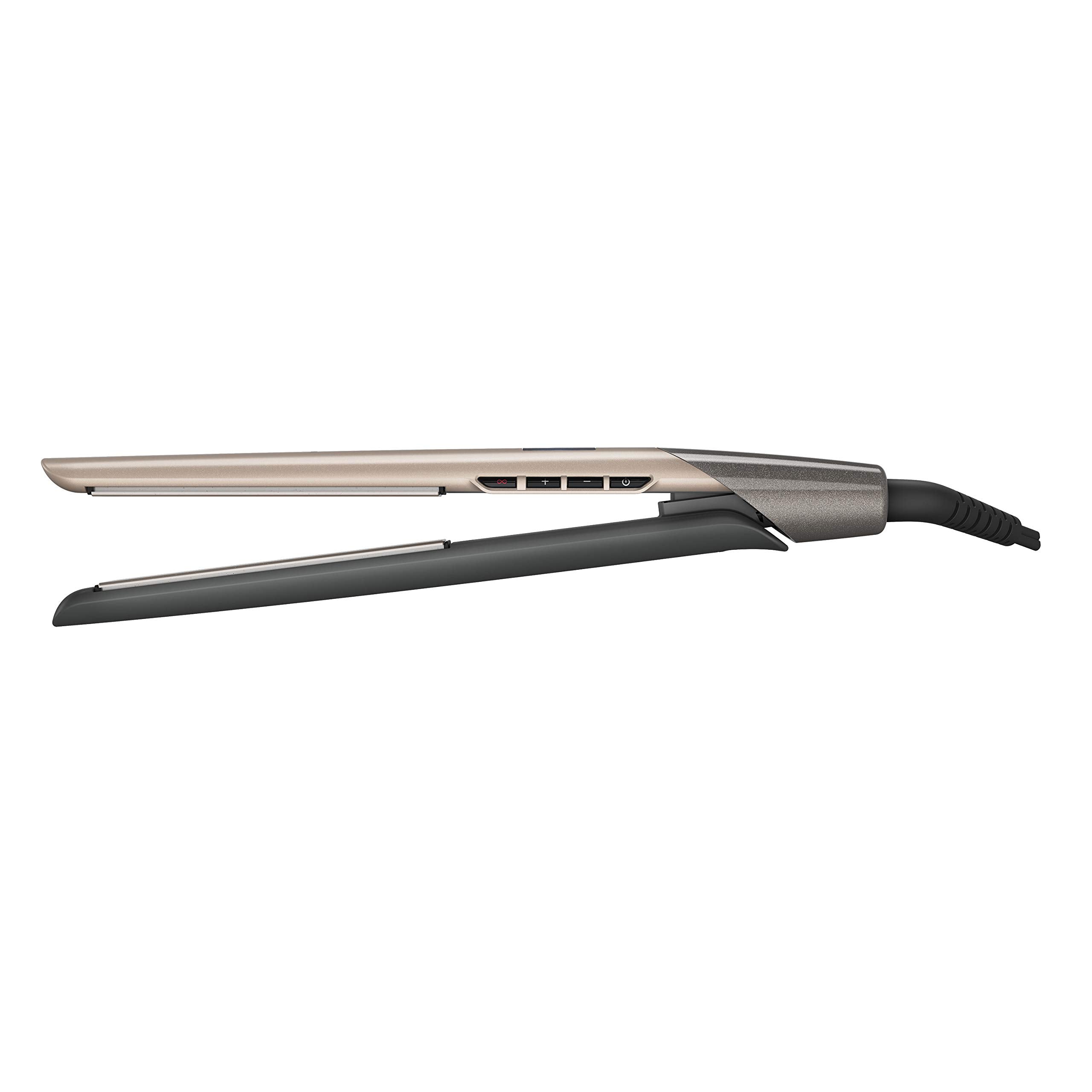 Remington S8A900 in-use styling session showing effortless straightening and color protection
