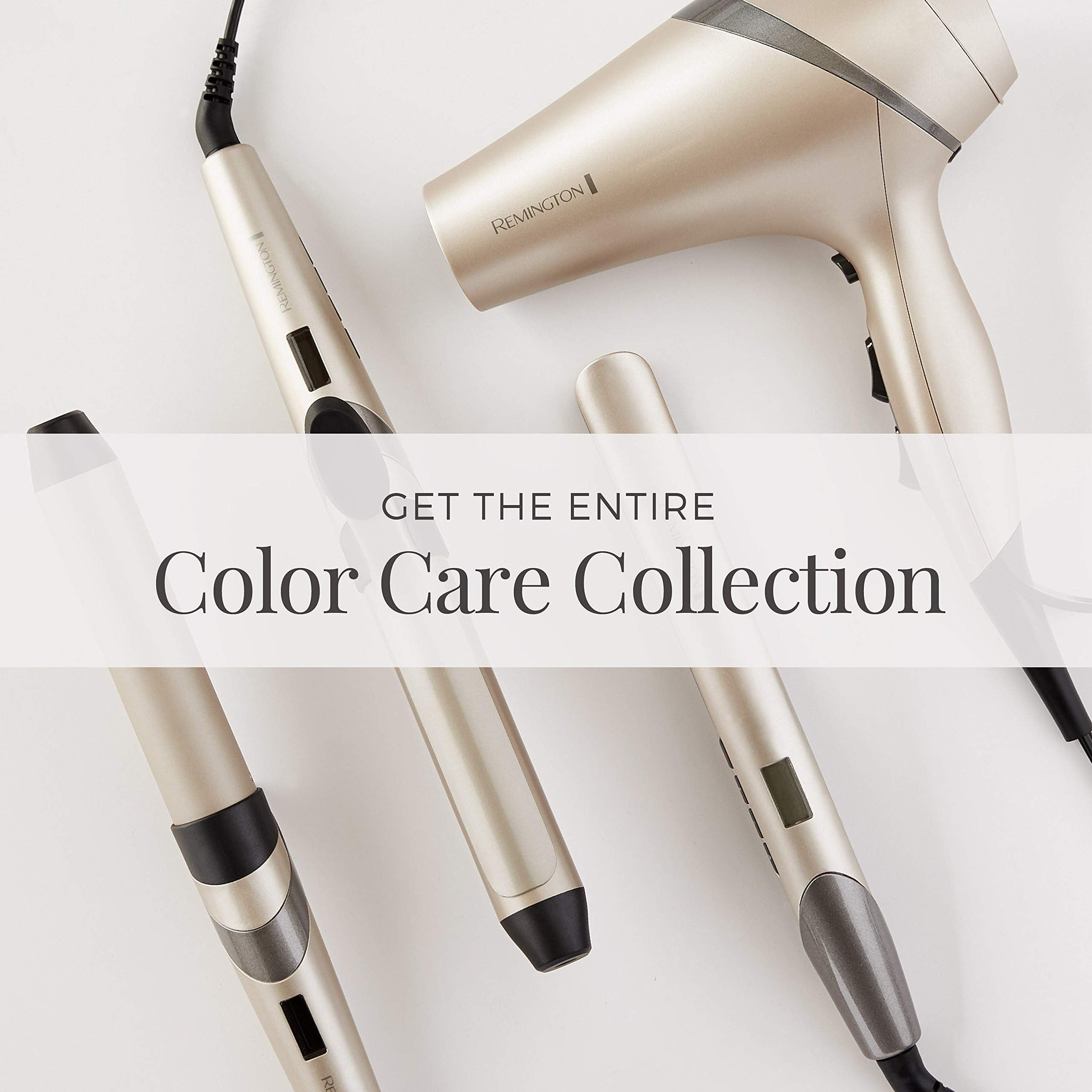 Remington S8A900 UV-filtered plates protecting color during heat styling