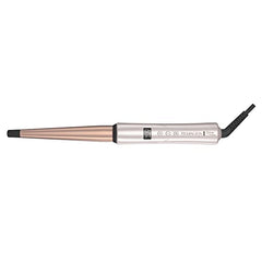 Remington Shine Therapy half-to-one inch tapered wand showing versatile curl creation.