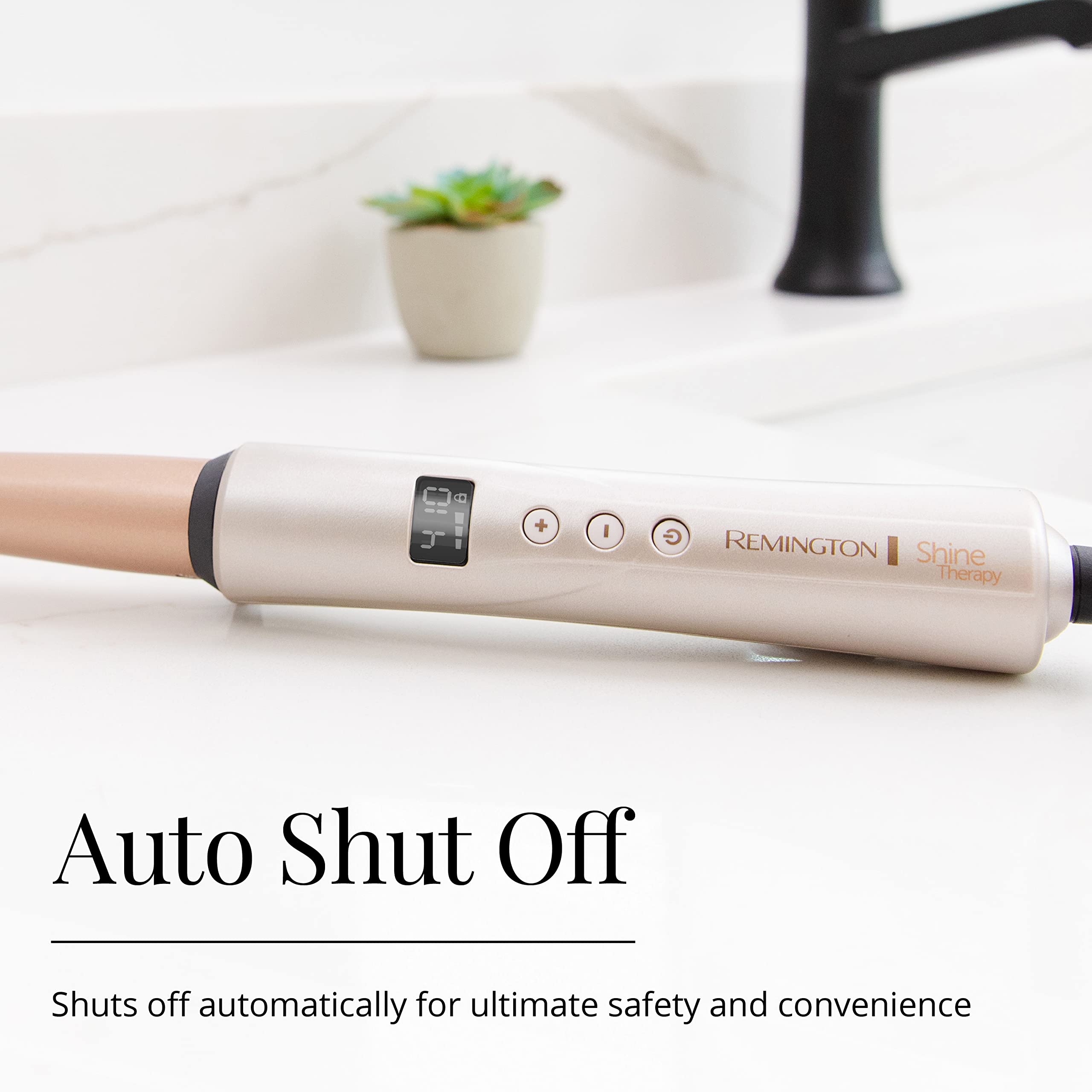 Remington Shine Therapy temperature lock ensures consistent results.