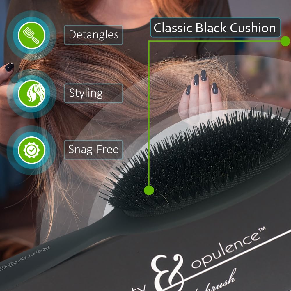 RemySoft Beauty & Opulence nylon-boar bristle blend smooths and adds shine