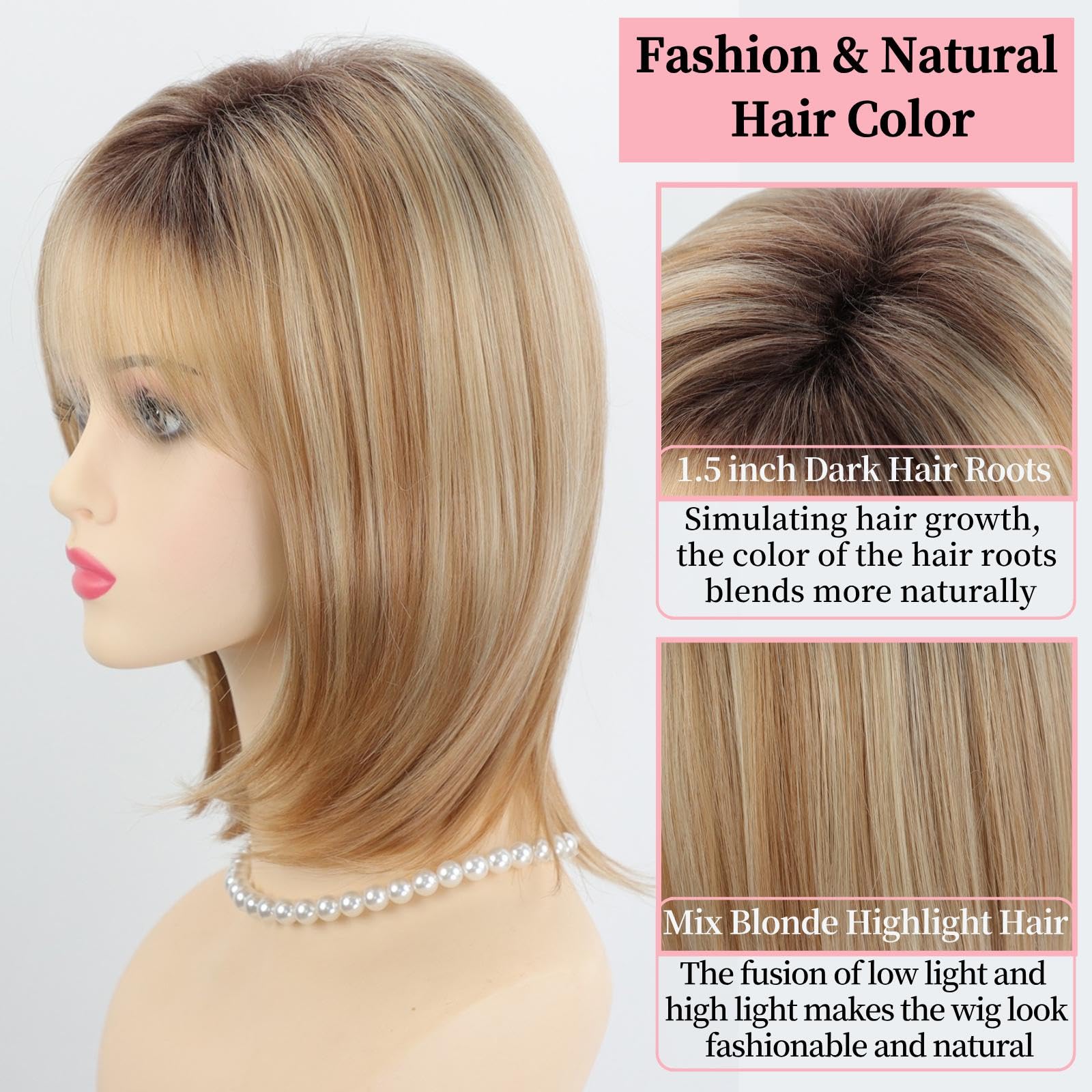 RENERSHOW heat-resistant synthetic-fiber wig for styling up to 125°C.