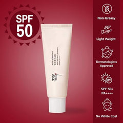 Renforcer Relief Sun tube packaging highlighting travel-friendly 50 ml size for on-the-go use.