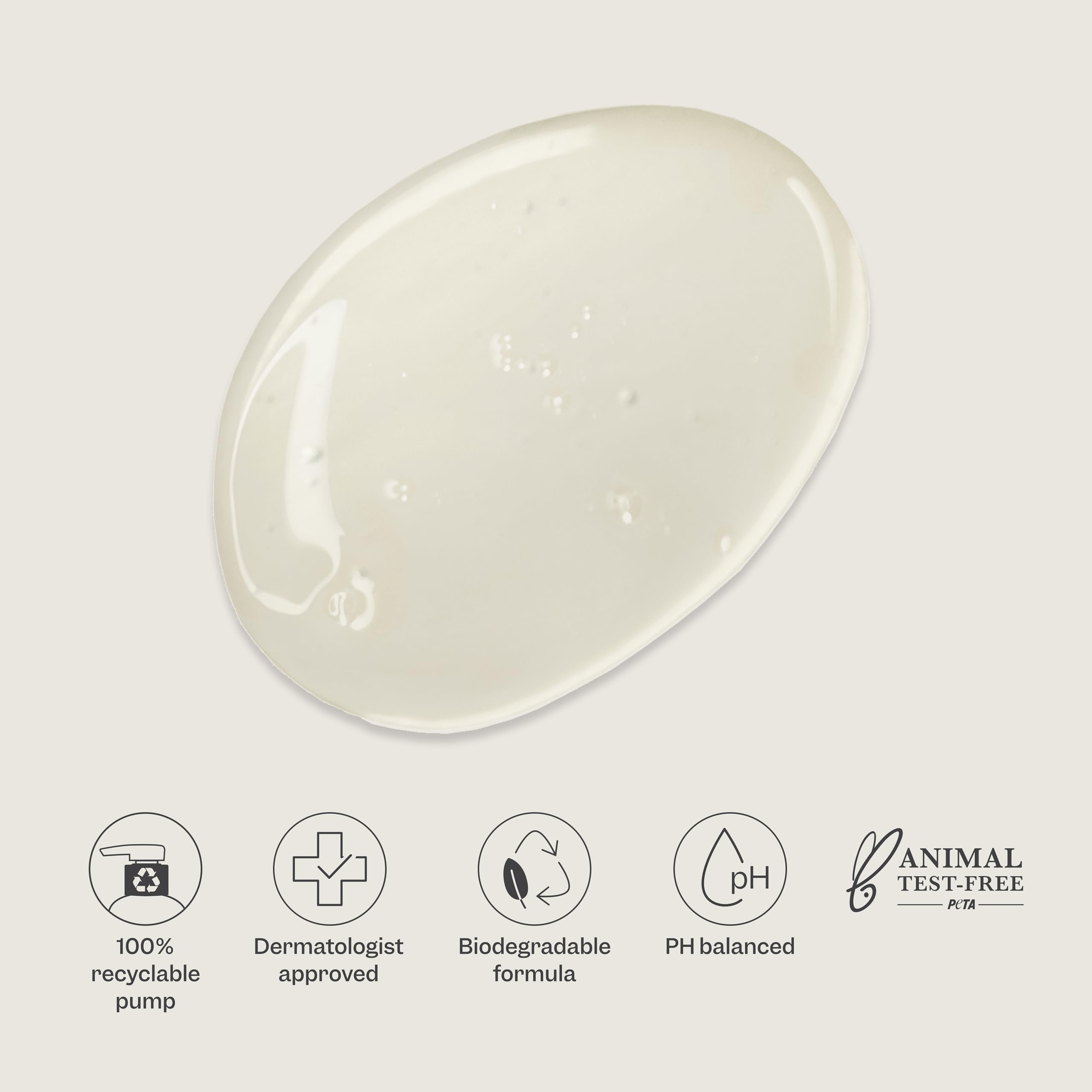 Renpure Kiwi Hyaluronic Body Wash bottle on sink shows skin hydration.