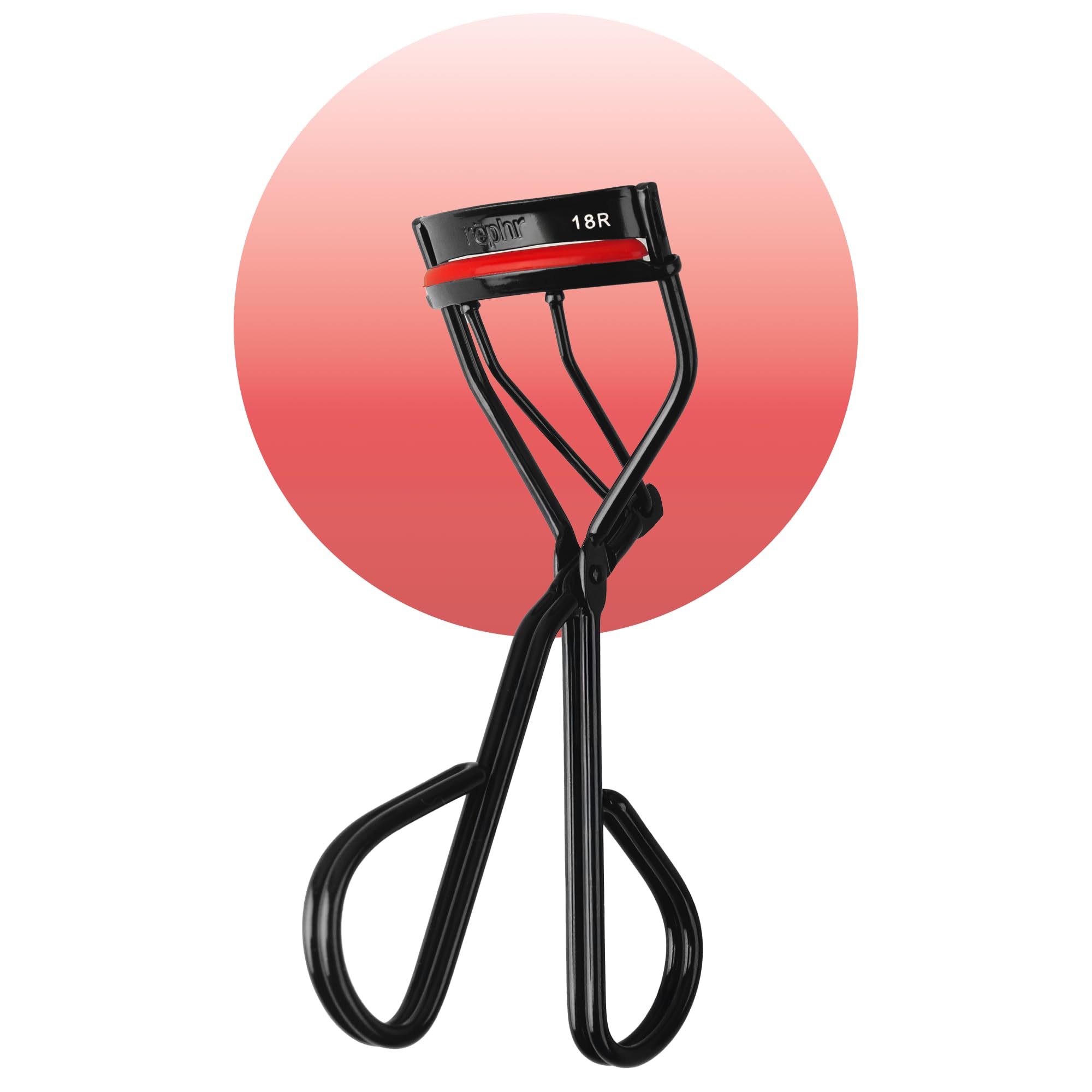 rephr 18R eyelash curler with narrow curvature enables precise curl on small eyes.
