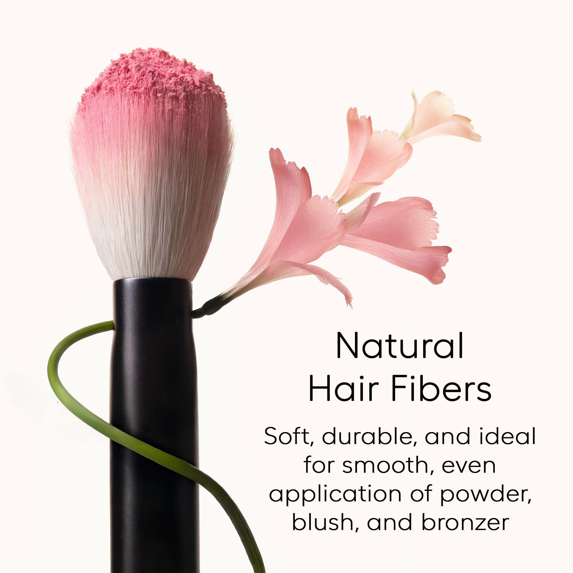 Rephr brush05 powder application for even, lightweight finish.