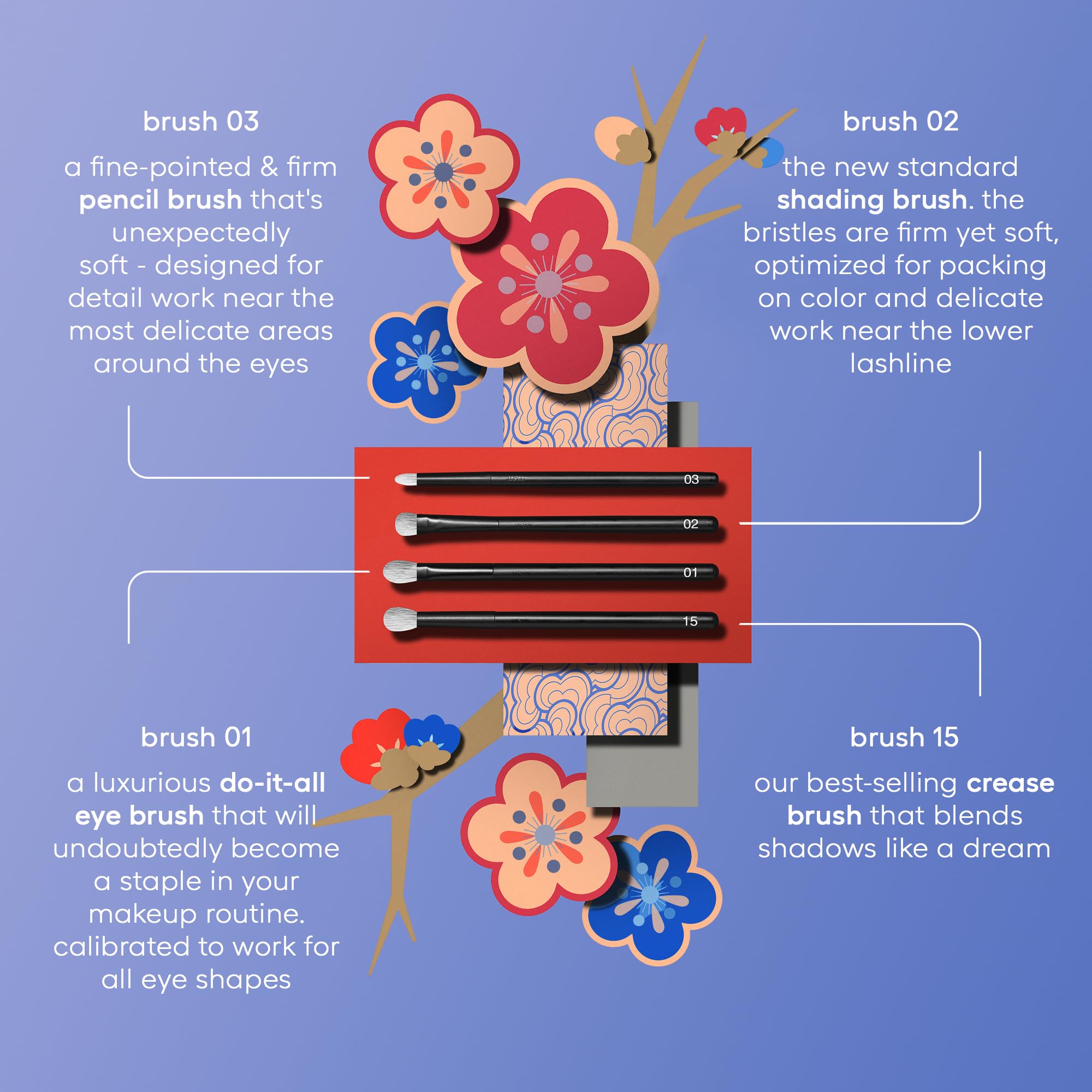 rephr The Core Eye Set brush 02 shading delivers soft, even depth for natural-looking eyes.