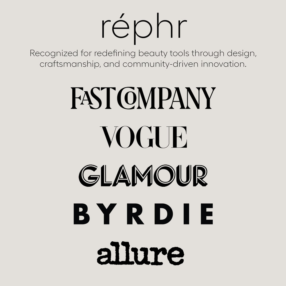 rephr The Core Eye Set natural goat hair bristles stay gentle on lids for comfortable wear.