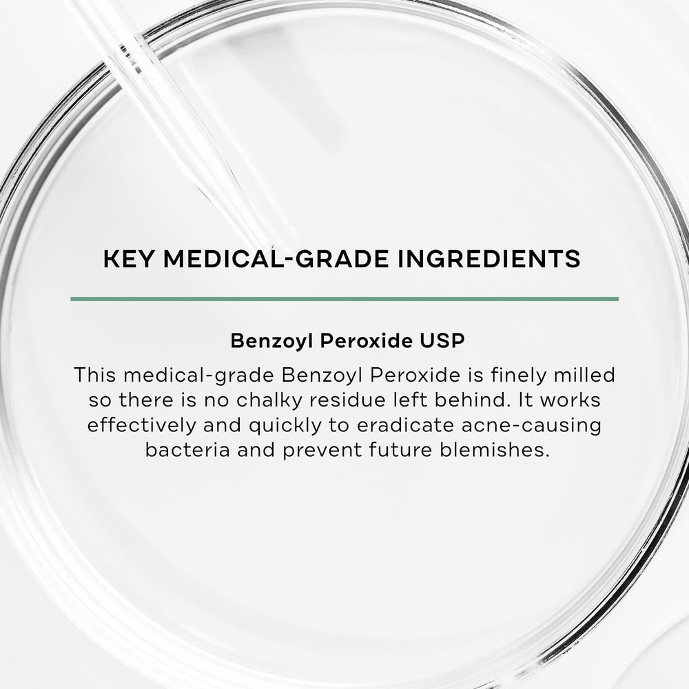Replenix BP Acne Face Wash daily-routine shot highlights easy steps to clean skin.