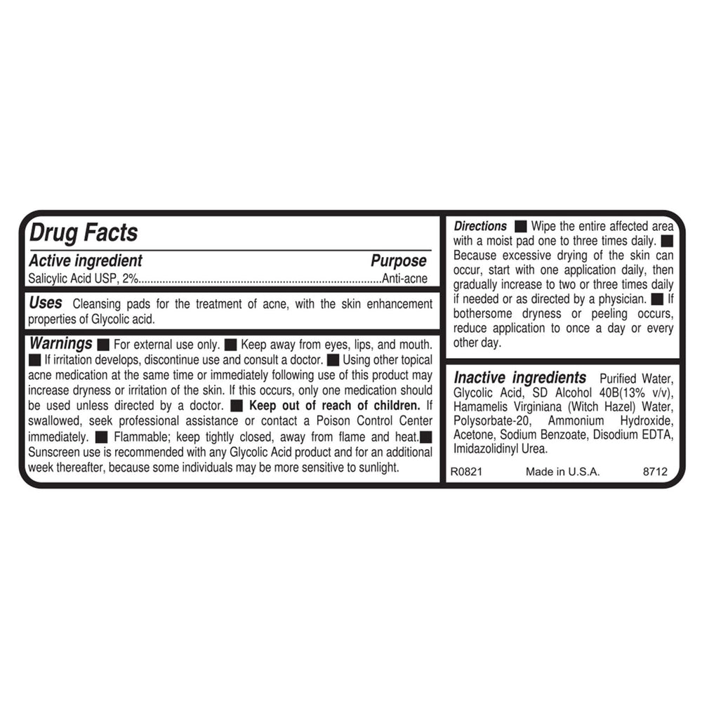 Replenix Gly-Sal Clarifying Acne Pads no-rinse application with double-sided pad.