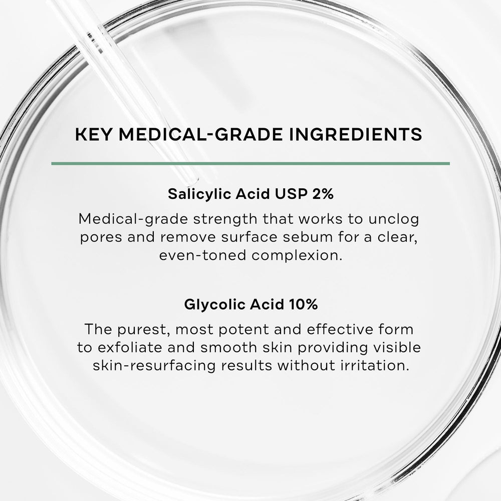 Replenix Gly-Sal Clarifying Acne Pads pre-soaked pad ready for exfoliation.