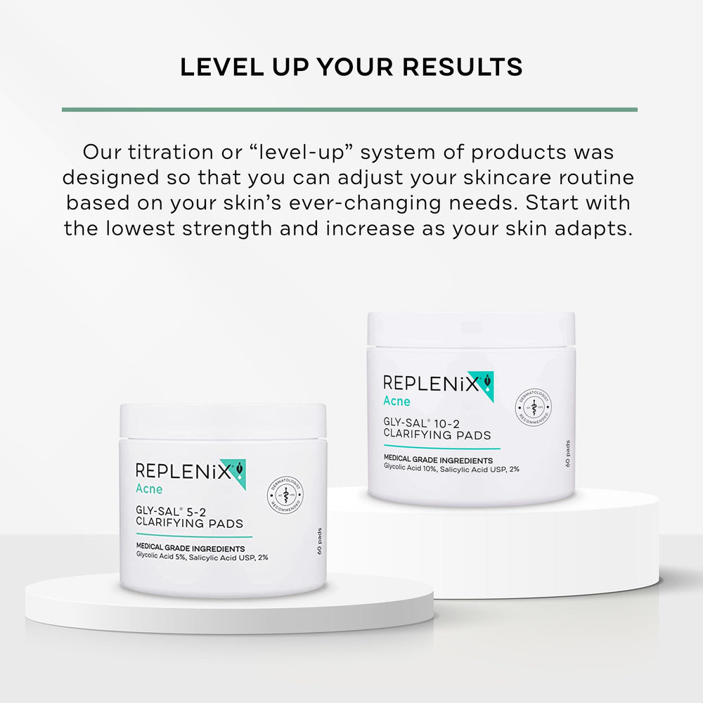 Replenix Gly-Sal Clarifying Pads witch hazel soothing action.