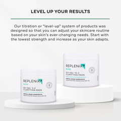 Replenix Gly-Sal Clarifying Pads witch hazel soothing action.