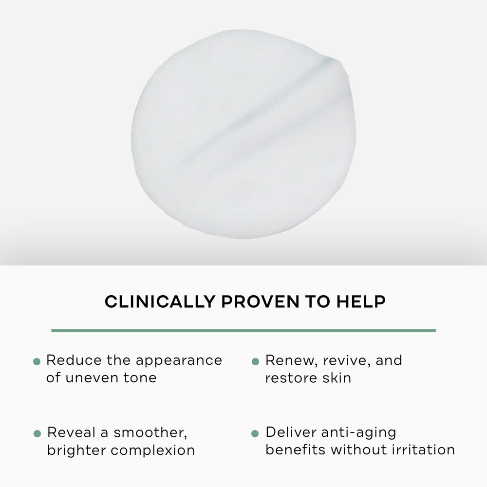 Replenix Glycolic Acid 10% pads close-up texture reveals pore-smoothing formula.