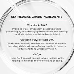 Packaging shot highlights Replenix Glycolic Acid 20% medical-grade formulation.
