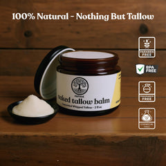 Reroot Organics Naked Tallow Balm whipped texture highlights luxurious non greasy application