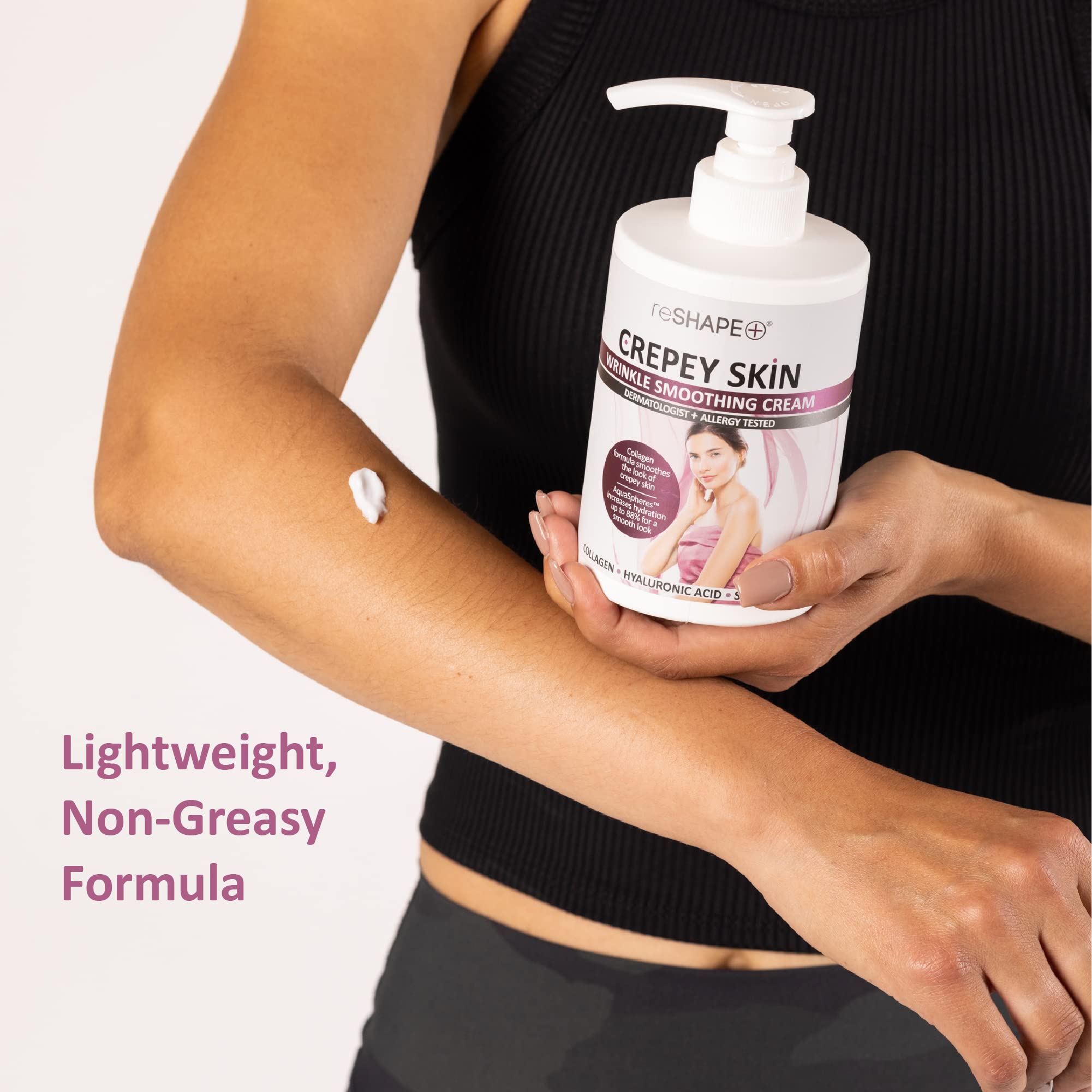 Reshape+ 15 ounce pump bottle promotes convenient everyday use