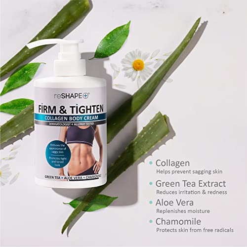 Reshape+ Collagen Cream with green tea and aloe for soothing hydration.