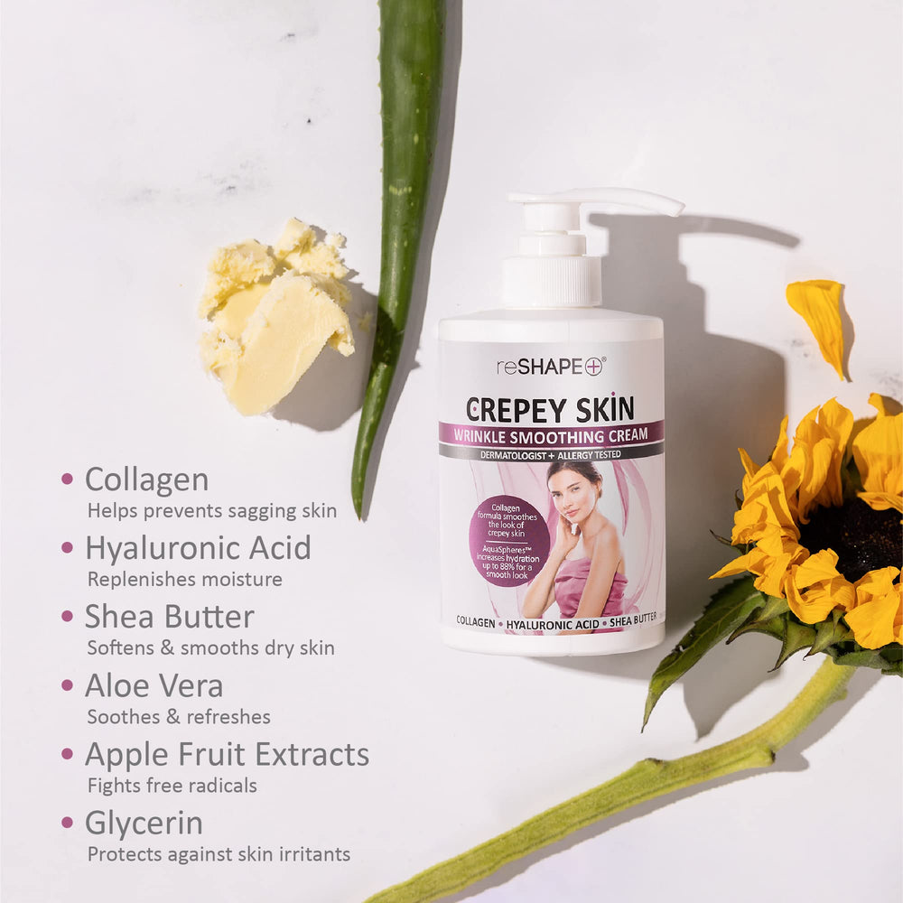 Reshape+ green tea aloe chamomile ingredients soothe and nourish