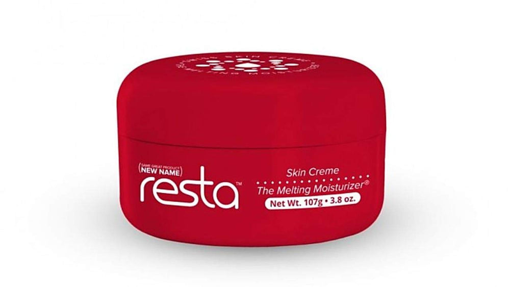 Resta Creme Moisturizer jar offers unscented, non-greasy hydration for sensitive skin