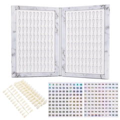 Restynic 160-color nail display book interior pages show color swatches for quick matching.